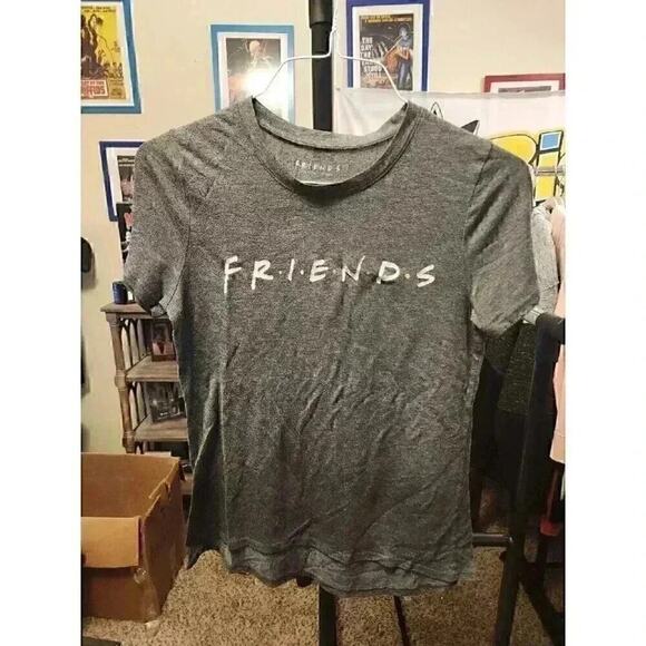 Friends Logo Gray Short Sleeve T-Shirt Medium CR4 - Picture 1 of 5